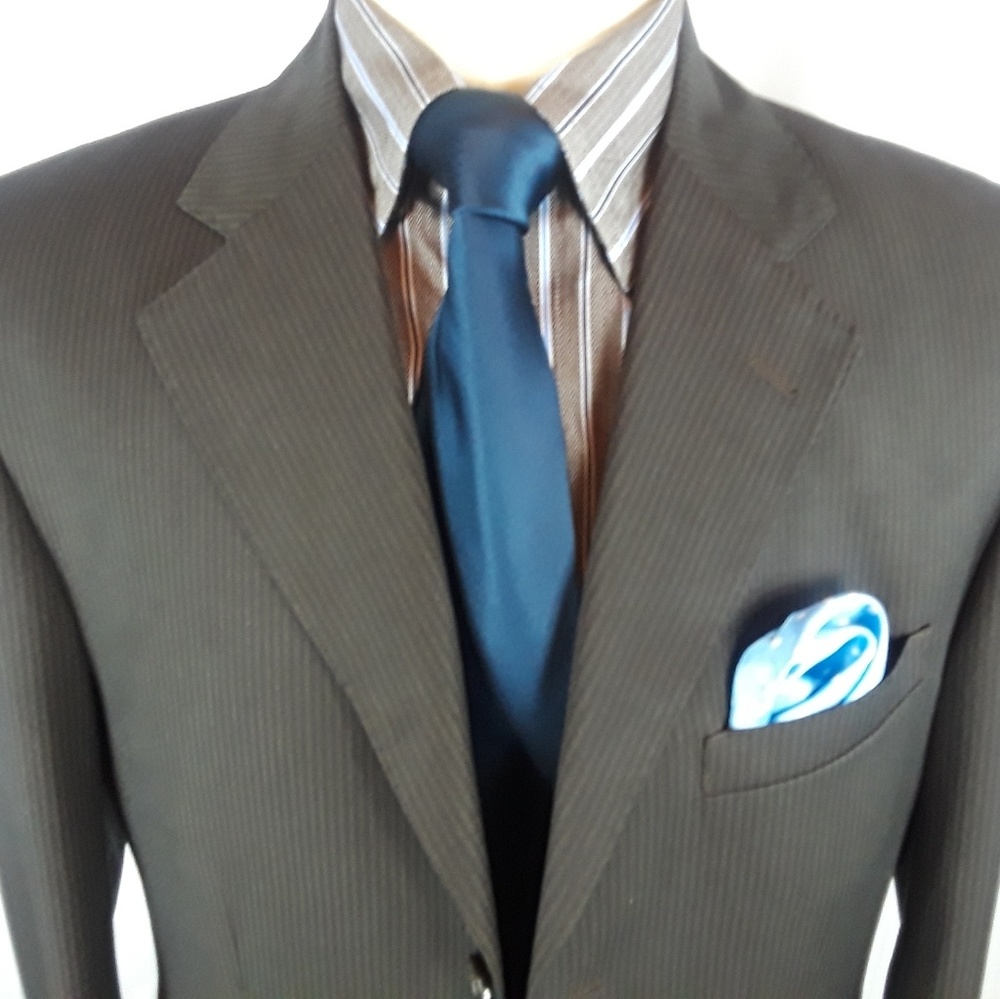 Campania Di Navigazione Suit Brown Self Stripes